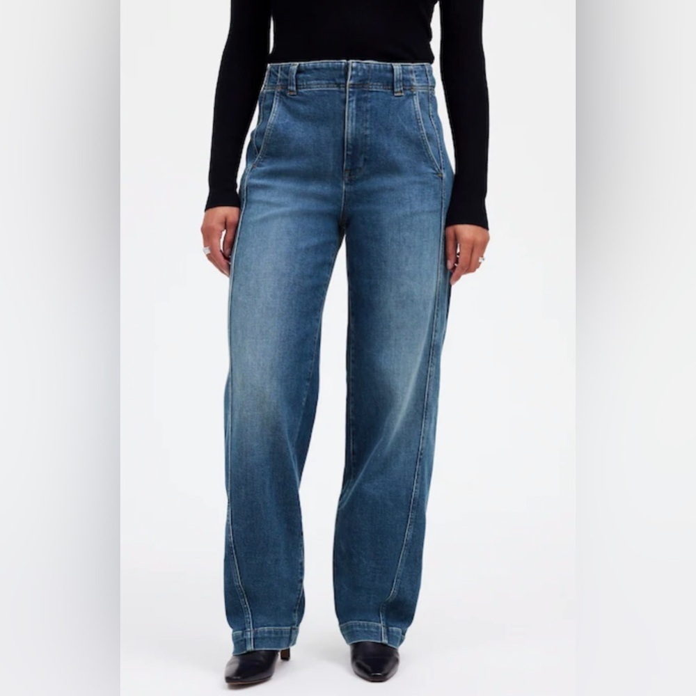 NWT Madewell Curvy Tapered Denim Trousers in Calvert Wash Sz 27